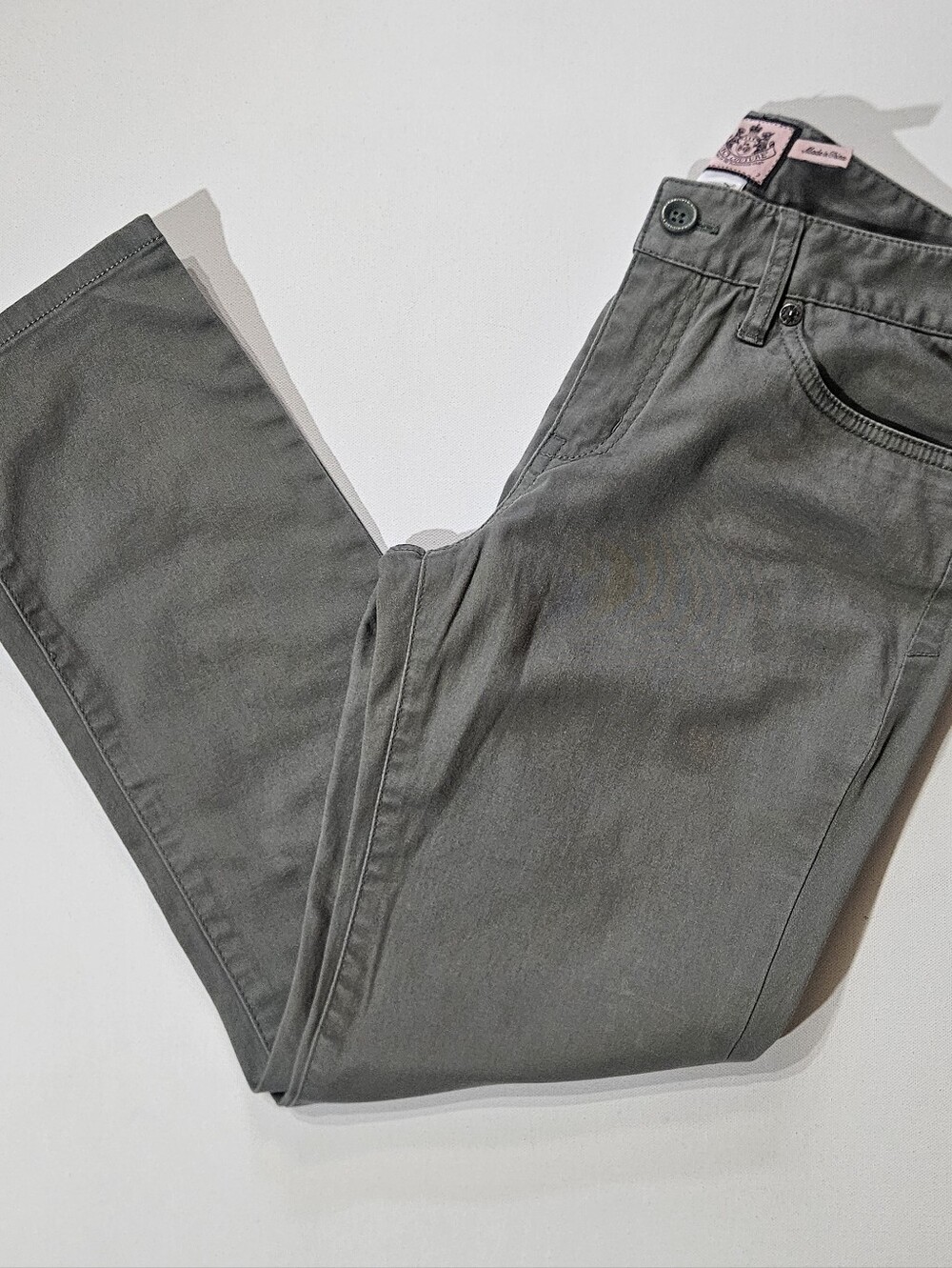 Juicy Couture Womens Chino Pants Size 2 Olive Green Y2K Gorpcore Casual